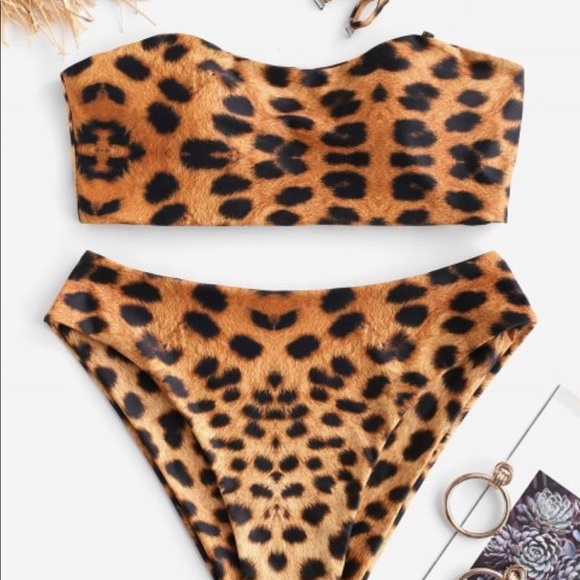 Zaful Other - Leopard Bandeau Bikini